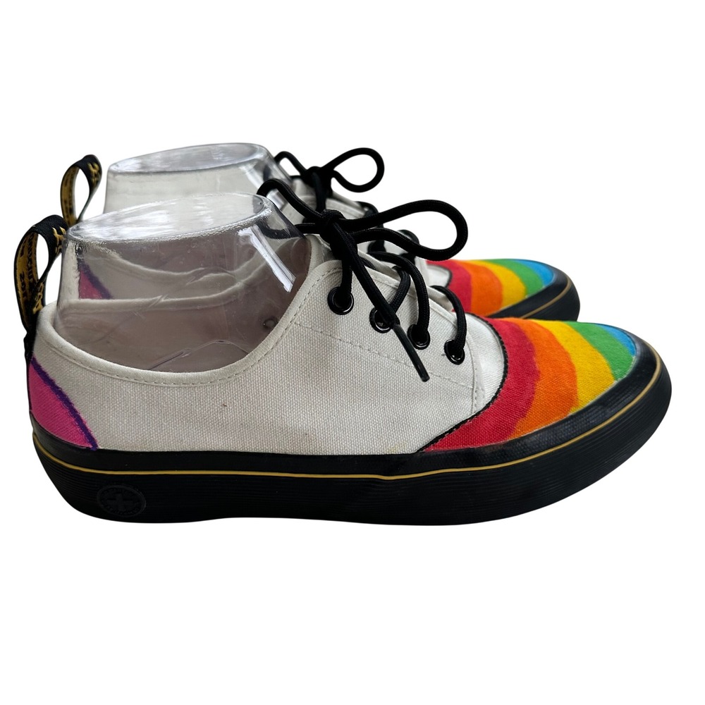 Dr Martens Jacy Custom Rainbow‎ Canvas Low Top Sneakers Womens 7 EU 38 Pride